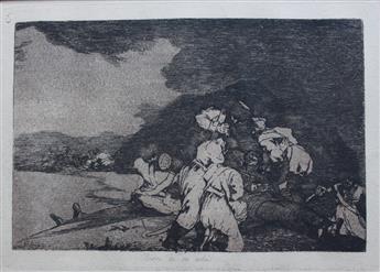 FRANCISCO JOSÉ DE GOYA Group of 7 etchings with aquatint from Los Desastres de la Guerra.